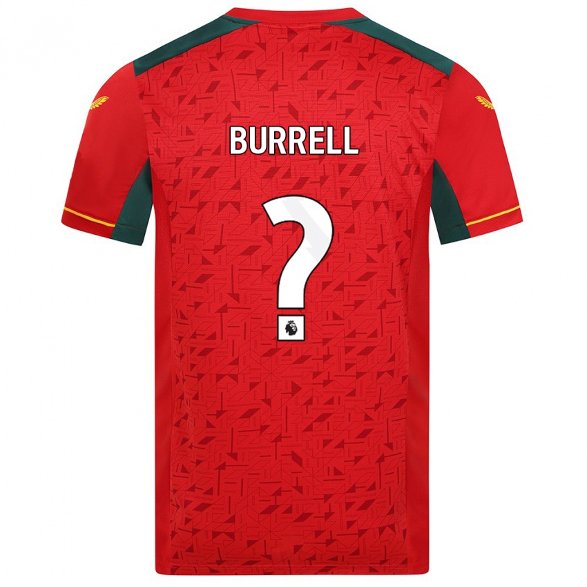 Dzieci Ackeme Francis-Burrell #0 Czerwony Wyjazdowa Koszulka 2023/24 Koszulki Klubowe