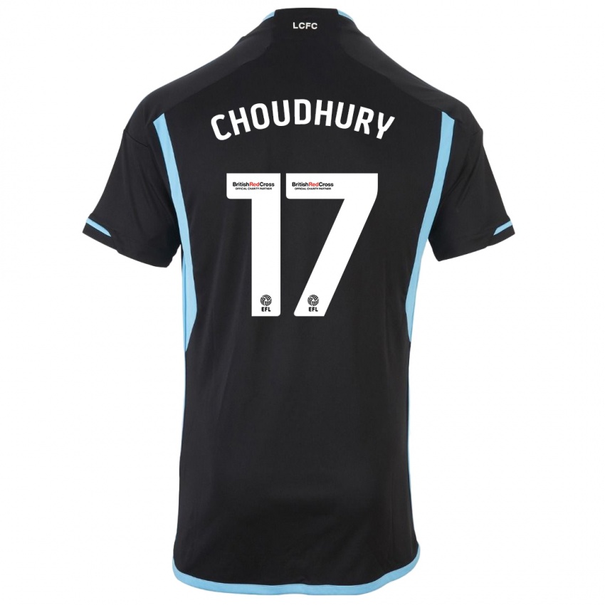 Dzieci Hamza Choudhury #17 Czarny Wyjazdowa Koszulka 2023/24 Koszulki Klubowe