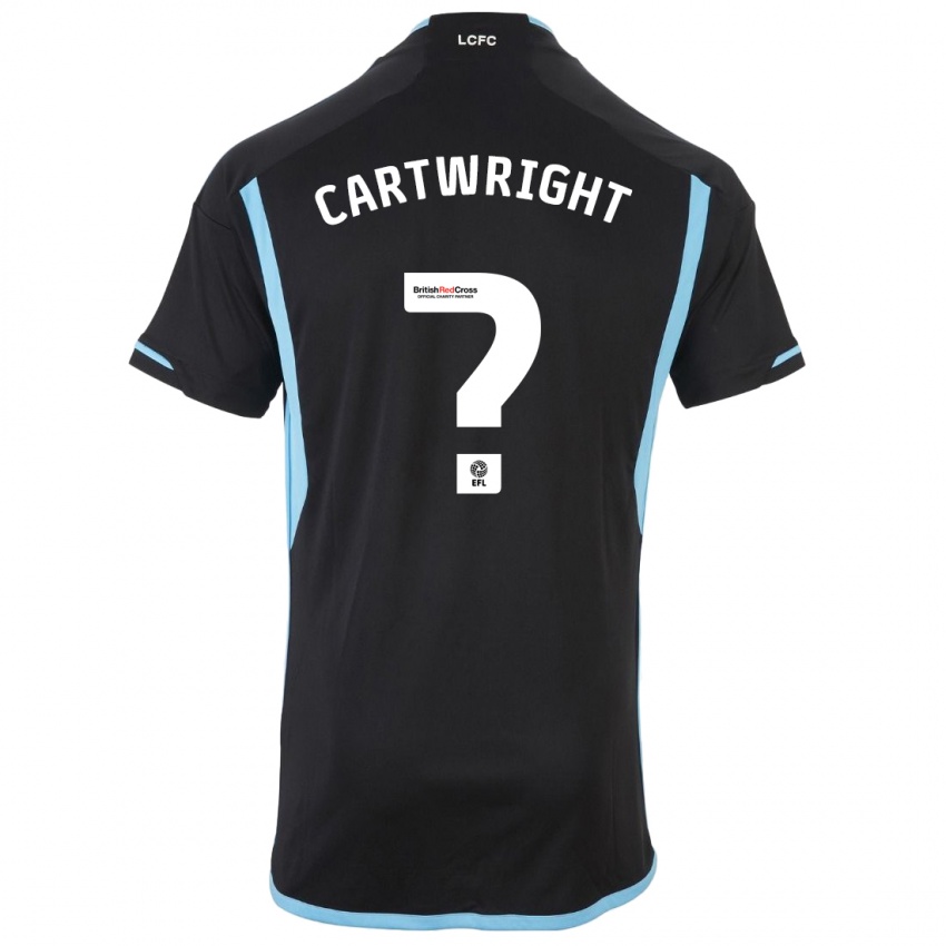 Dzieci Henry Cartwright #0 Czarny Wyjazdowa Koszulka 2023/24 Koszulki Klubowe
