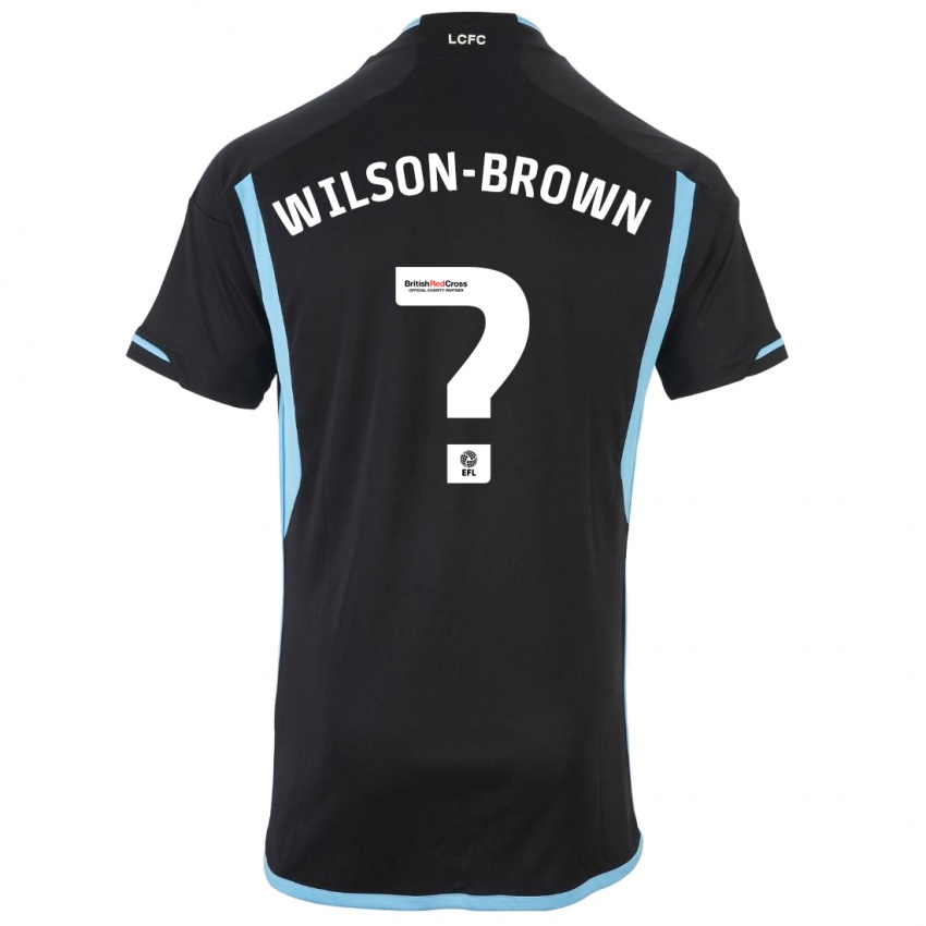 Dzieci Thomas Wilson-Brown #0 Czarny Wyjazdowa Koszulka 2023/24 Koszulki Klubowe