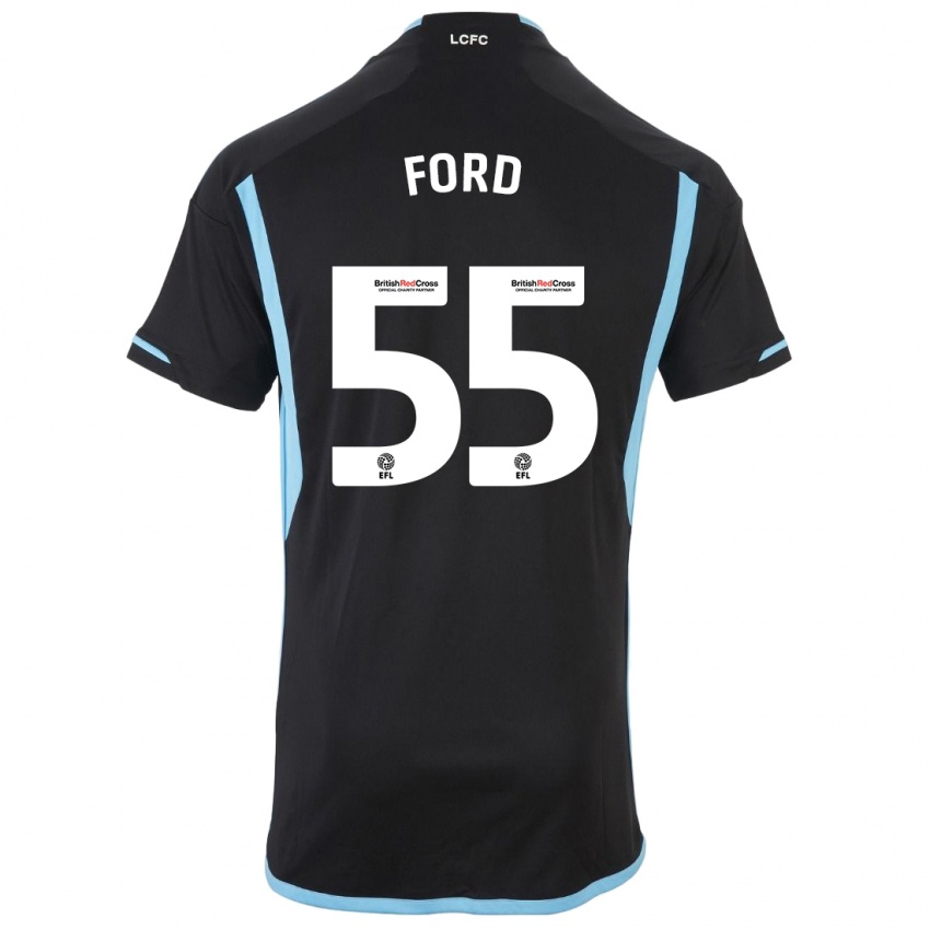 Dzieci Harvey Godsmark-Ford #55 Czarny Wyjazdowa Koszulka 2023/24 Koszulki Klubowe