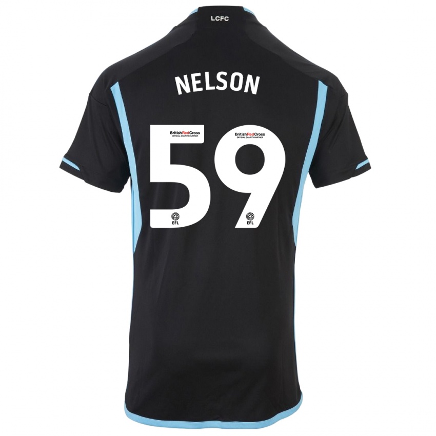 Dzieci Ronny Nelson #59 Czarny Wyjazdowa Koszulka 2023/24 Koszulki Klubowe