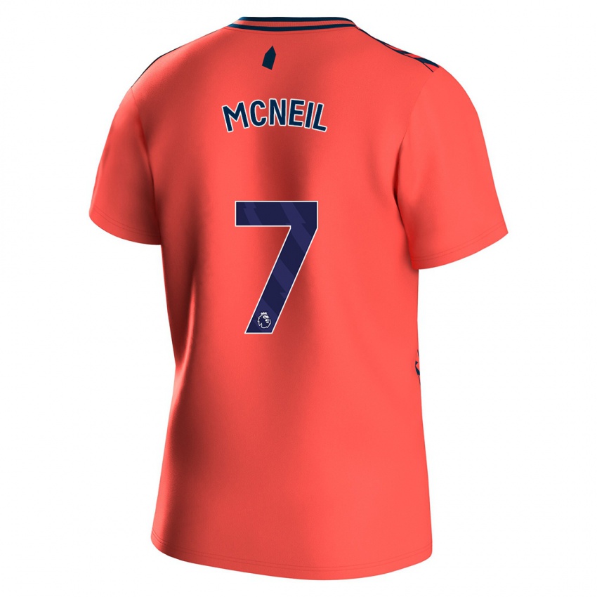Dzieci Dwight Mcneil #7 Koral Wyjazdowa Koszulka 2023/24 Koszulki Klubowe