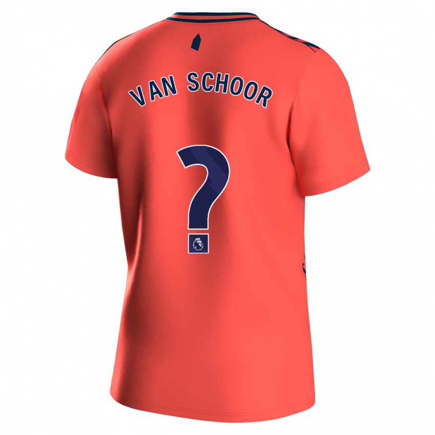 Dzieci Joshua Van Schoor #0 Koral Wyjazdowa Koszulka 2023/24 Koszulki Klubowe