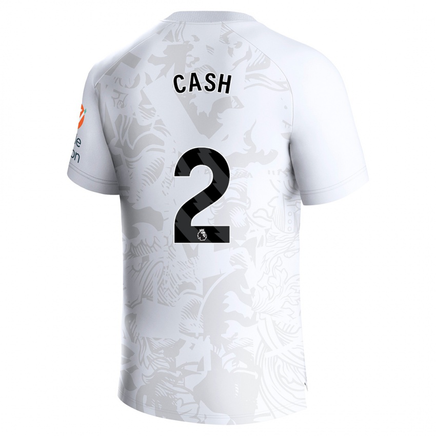Dzieci Matty Cash #2 Biały Wyjazdowa Koszulka 2023/24 Koszulki Klubowe