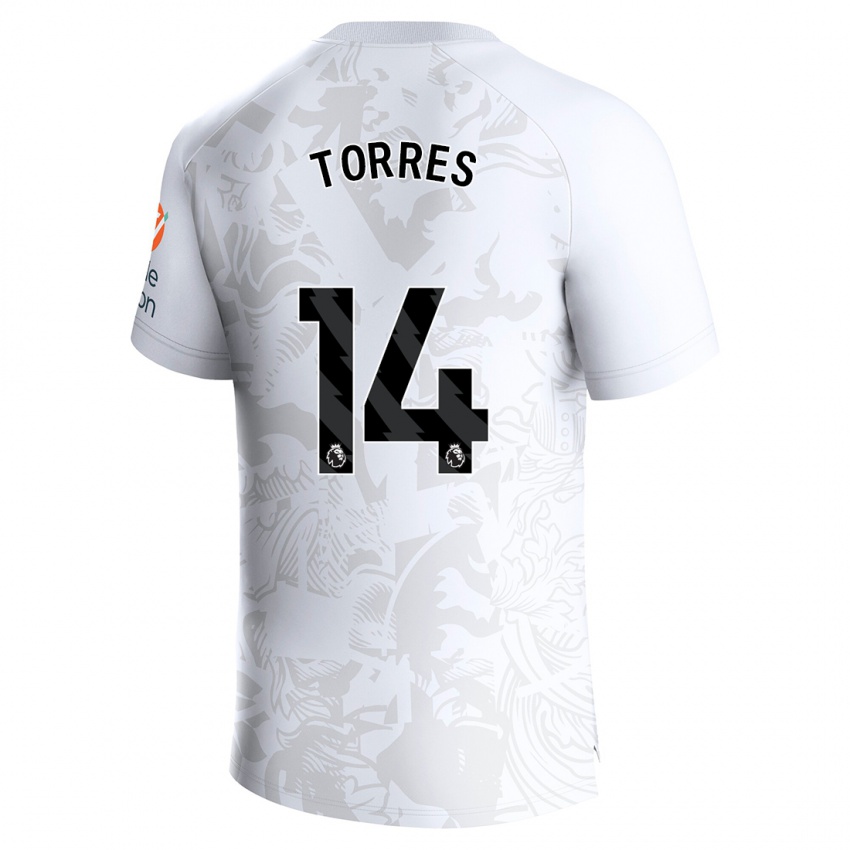 Dzieci Pau Torres #14 Biały Wyjazdowa Koszulka 2023/24 Koszulki Klubowe