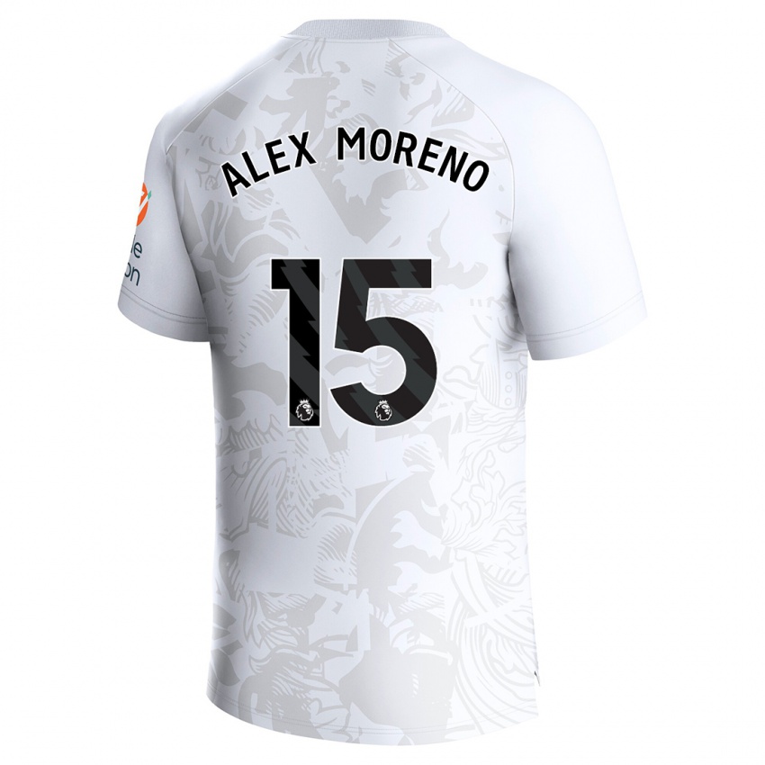 Dzieci Álex Moreno #15 Biały Wyjazdowa Koszulka 2023/24 Koszulki Klubowe