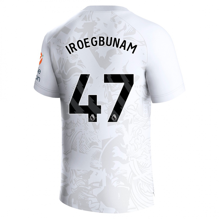 Dzieci Tim Iroegbunam #47 Biały Wyjazdowa Koszulka 2023/24 Koszulki Klubowe