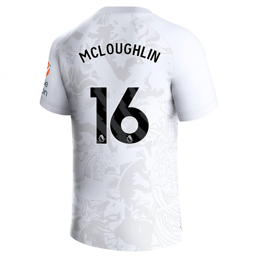 Dzieci Olivia Mcloughlin #16 Biały Wyjazdowa Koszulka 2023/24 Koszulki Klubowe