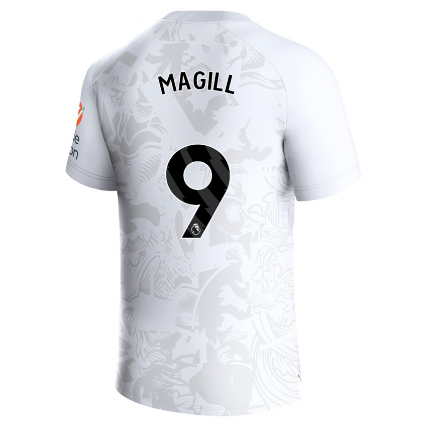 Dzieci Simone Magill #9 Biały Wyjazdowa Koszulka 2023/24 Koszulki Klubowe