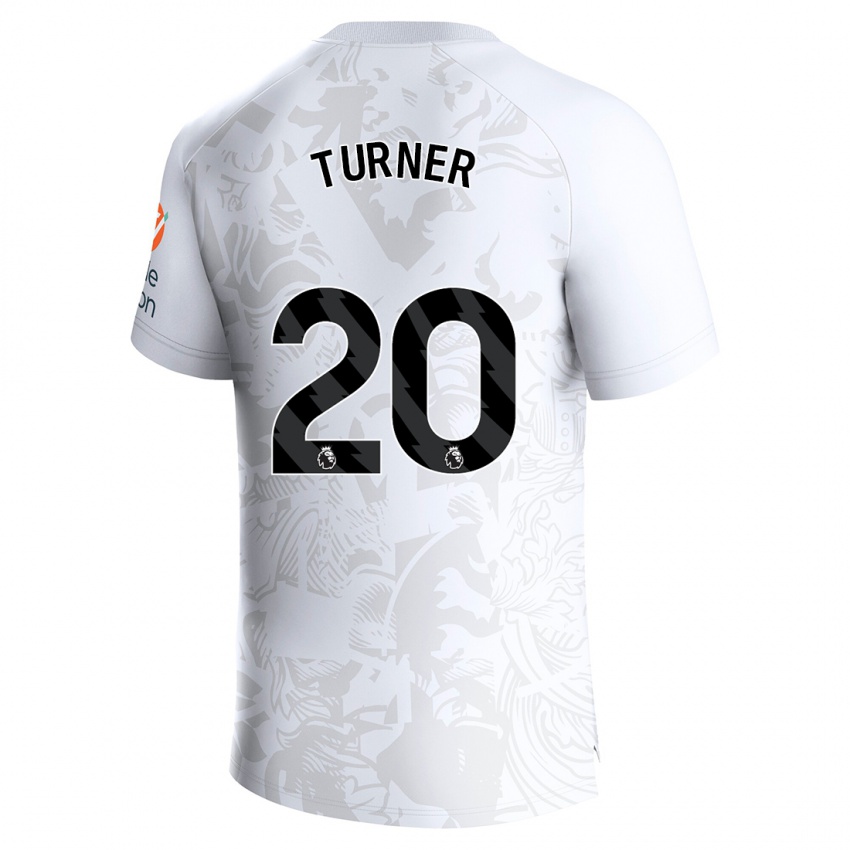 Dzieci Danielle Turner #20 Biały Wyjazdowa Koszulka 2023/24 Koszulki Klubowe