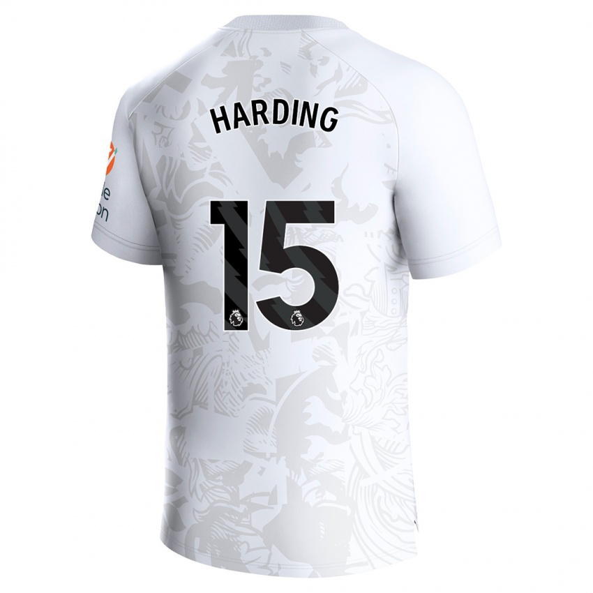 Dzieci Natasha Harding #15 Biały Wyjazdowa Koszulka 2023/24 Koszulki Klubowe