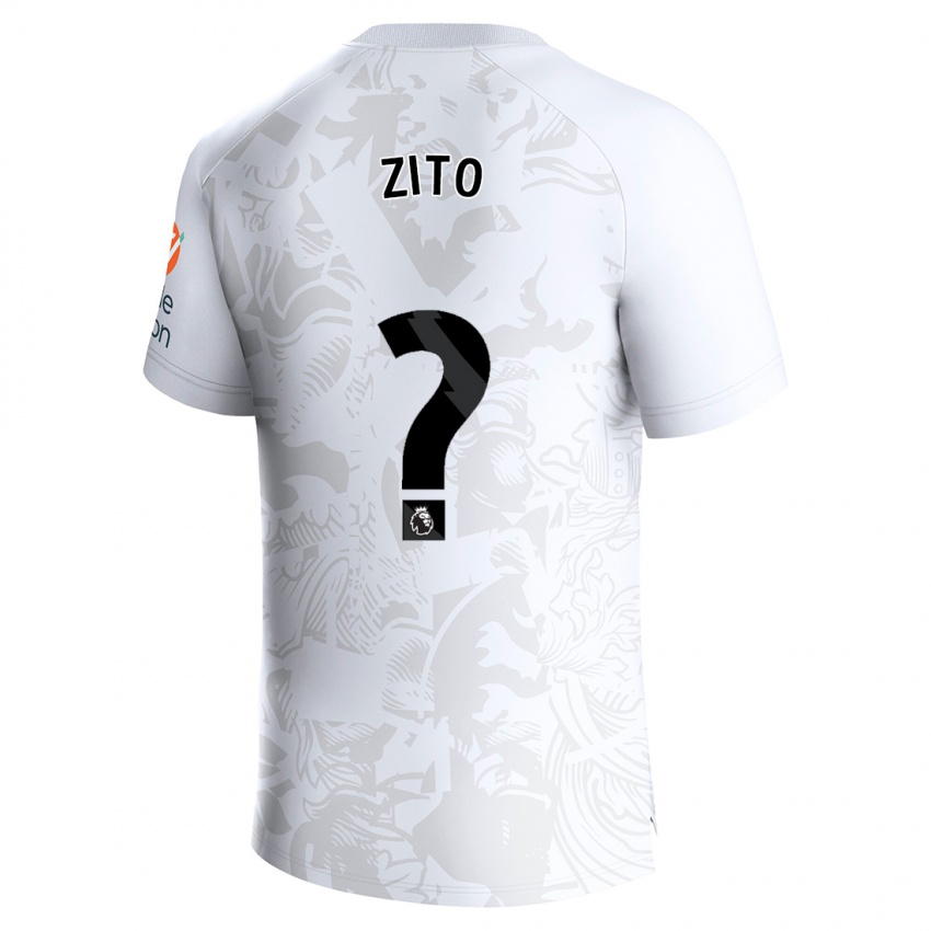 Dzieci Patrick Zito #0 Biały Wyjazdowa Koszulka 2023/24 Koszulki Klubowe