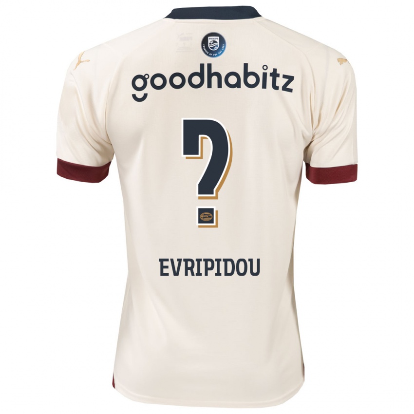 Dzieci Konstantinos Evripidou #0 Białawy Wyjazdowa Koszulka 2023/24 Koszulki Klubowe