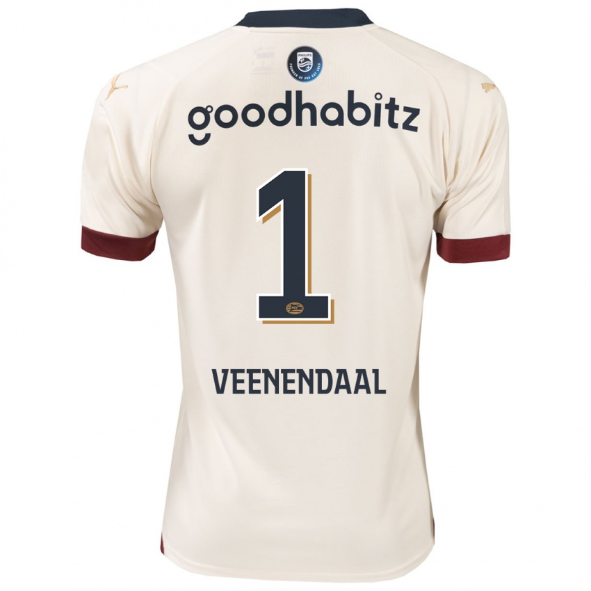 Dzieci Sari Van Veenendaal #1 Białawy Wyjazdowa Koszulka 2023/24 Koszulki Klubowe