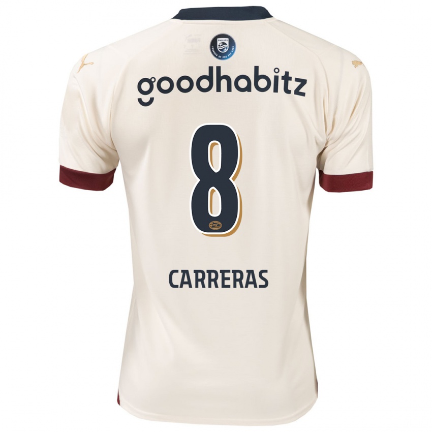 Dzieci Georgina Carreras #8 Białawy Wyjazdowa Koszulka 2023/24 Koszulki Klubowe