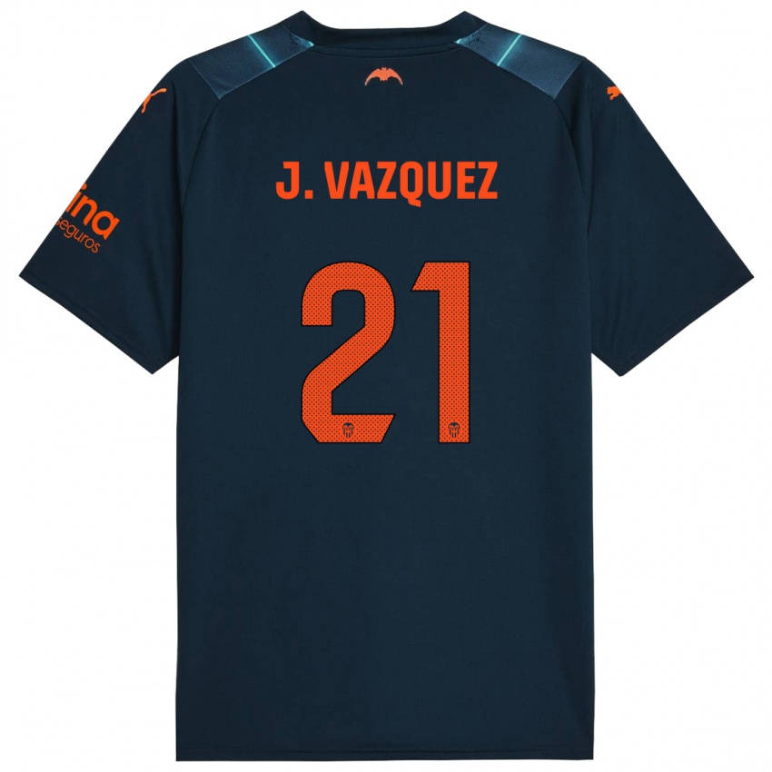 Dzieci Jesús Vázquez #21 Niebieski Morski Wyjazdowa Koszulka 2023/24 Koszulki Klubowe