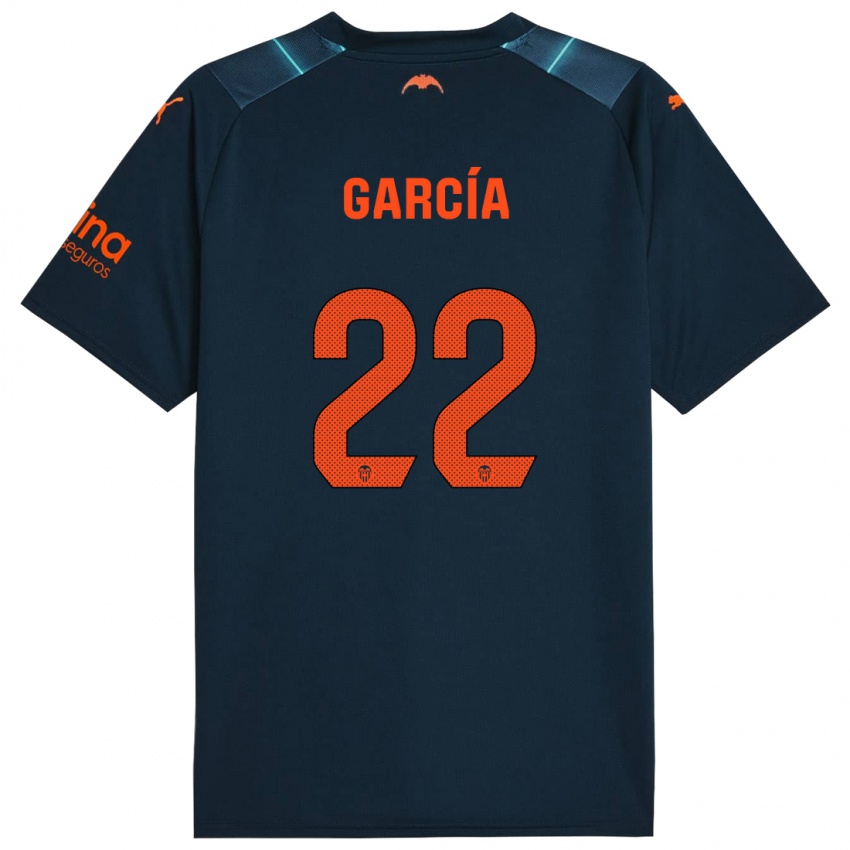 Dzieci Azael García #22 Niebieski Morski Wyjazdowa Koszulka 2023/24 Koszulki Klubowe