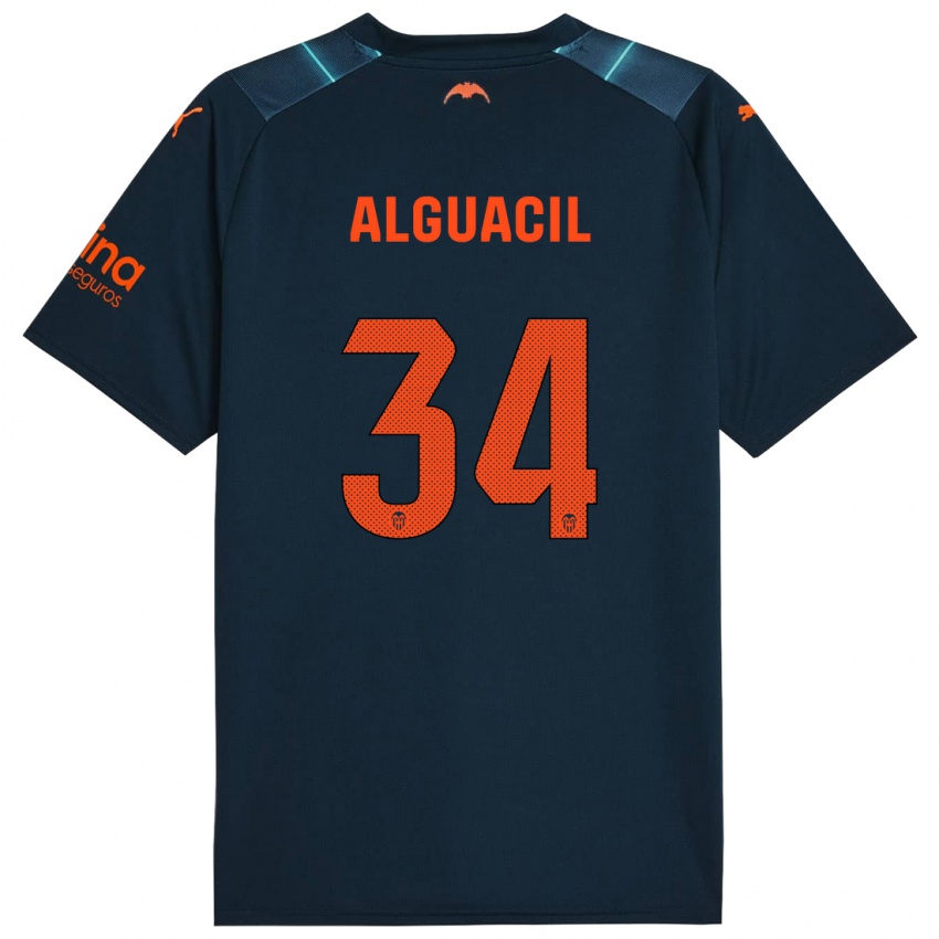 Dzieci Ainhoa Alguacil #34 Niebieski Morski Wyjazdowa Koszulka 2023/24 Koszulki Klubowe
