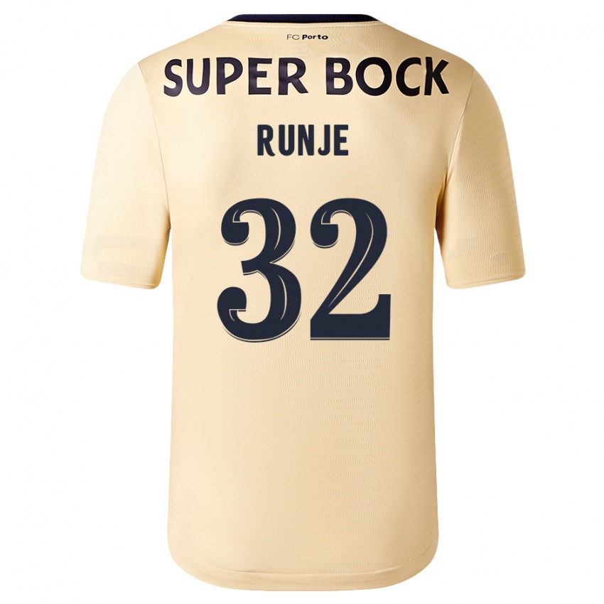Dzieci Roko Runje #32 Beżowo-Złoty Wyjazdowa Koszulka 2023/24 Koszulki Klubowe