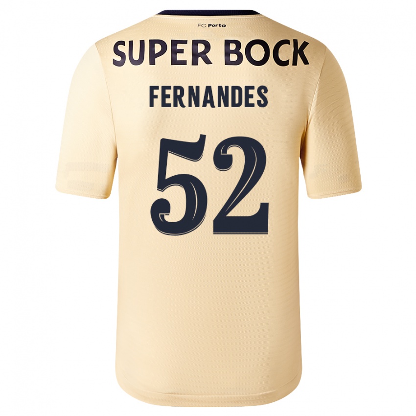 Dzieci Martim Fernandes #52 Beżowo-Złoty Wyjazdowa Koszulka 2023/24 Koszulki Klubowe