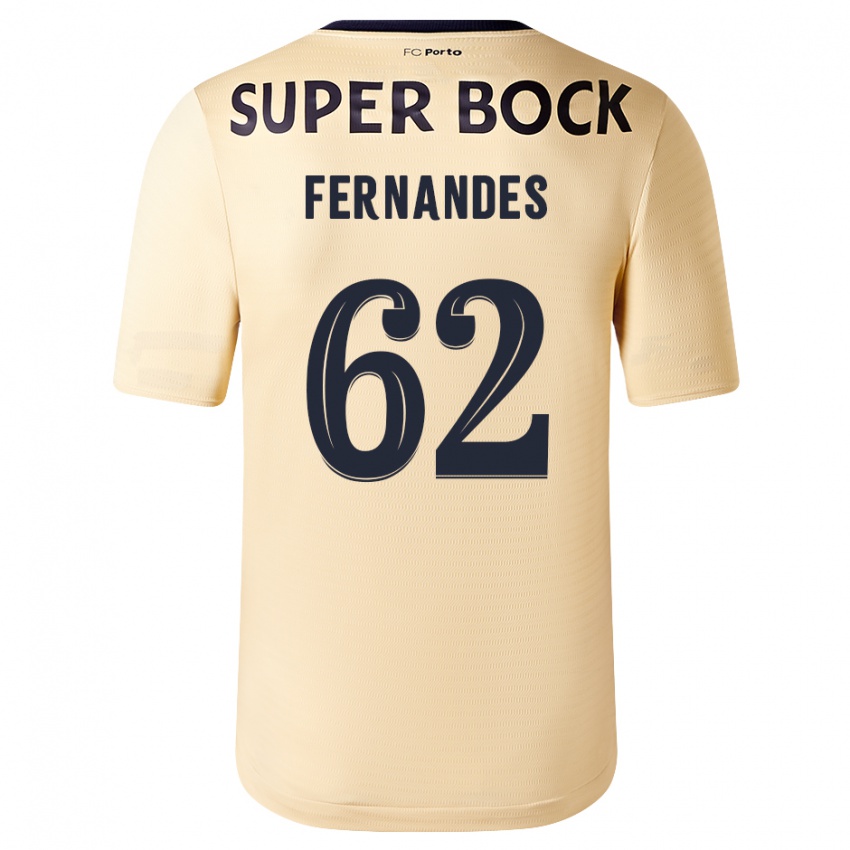 Dzieci Rodrigo Fernandes #62 Beżowo-Złoty Wyjazdowa Koszulka 2023/24 Koszulki Klubowe