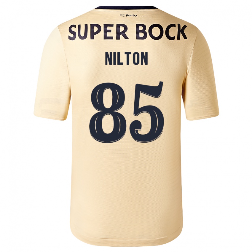 Dzieci Nilton #85 Beżowo-Złoty Wyjazdowa Koszulka 2023/24 Koszulki Klubowe