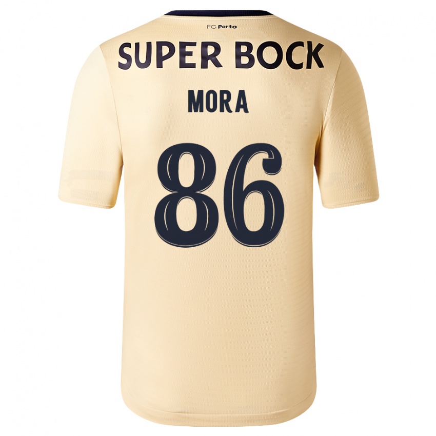 Dzieci Rodrigo Mora #86 Beżowo-Złoty Wyjazdowa Koszulka 2023/24 Koszulki Klubowe