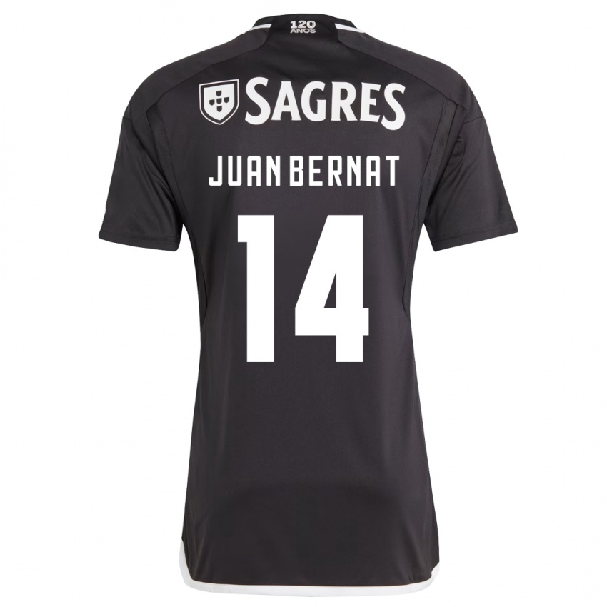 Dzieci Juan Bernat #14 Czarny Wyjazdowa Koszulka 2023/24 Koszulki Klubowe