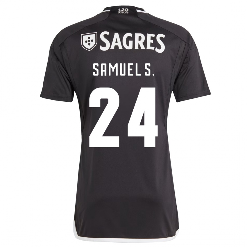 Dzieci Samuel Soares #24 Czarny Wyjazdowa Koszulka 2023/24 Koszulki Klubowe