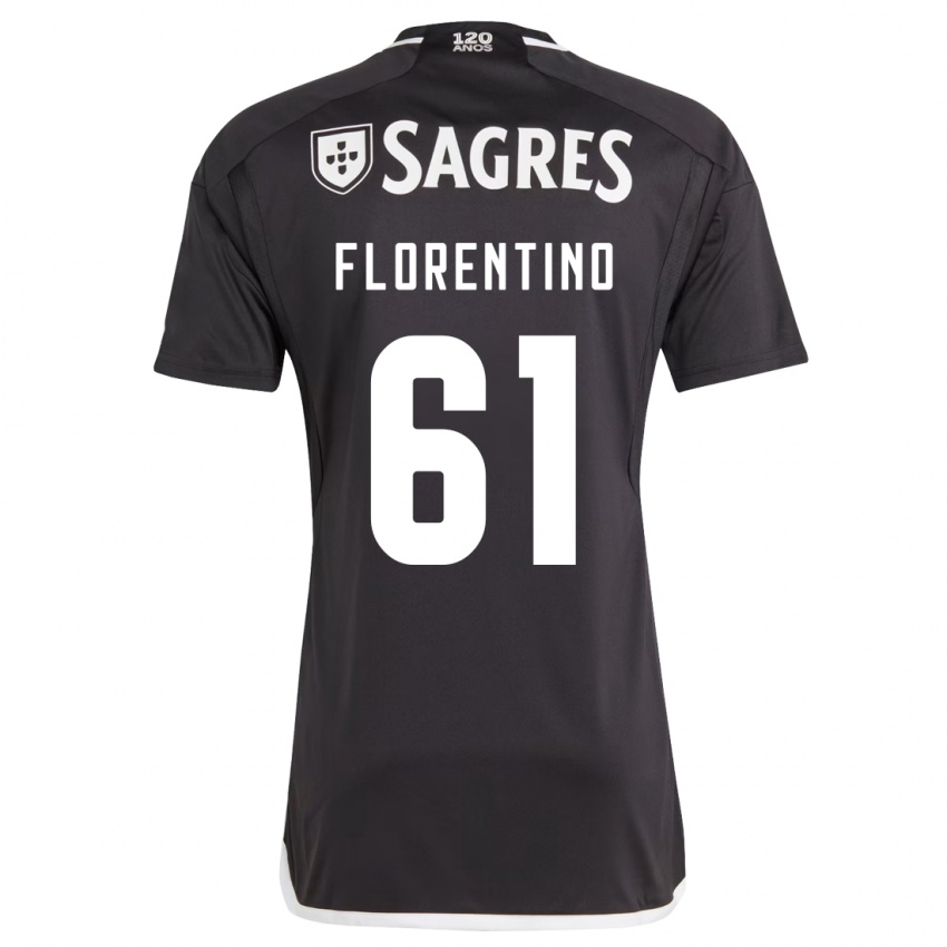Dzieci Florentino #61 Czarny Wyjazdowa Koszulka 2023/24 Koszulki Klubowe