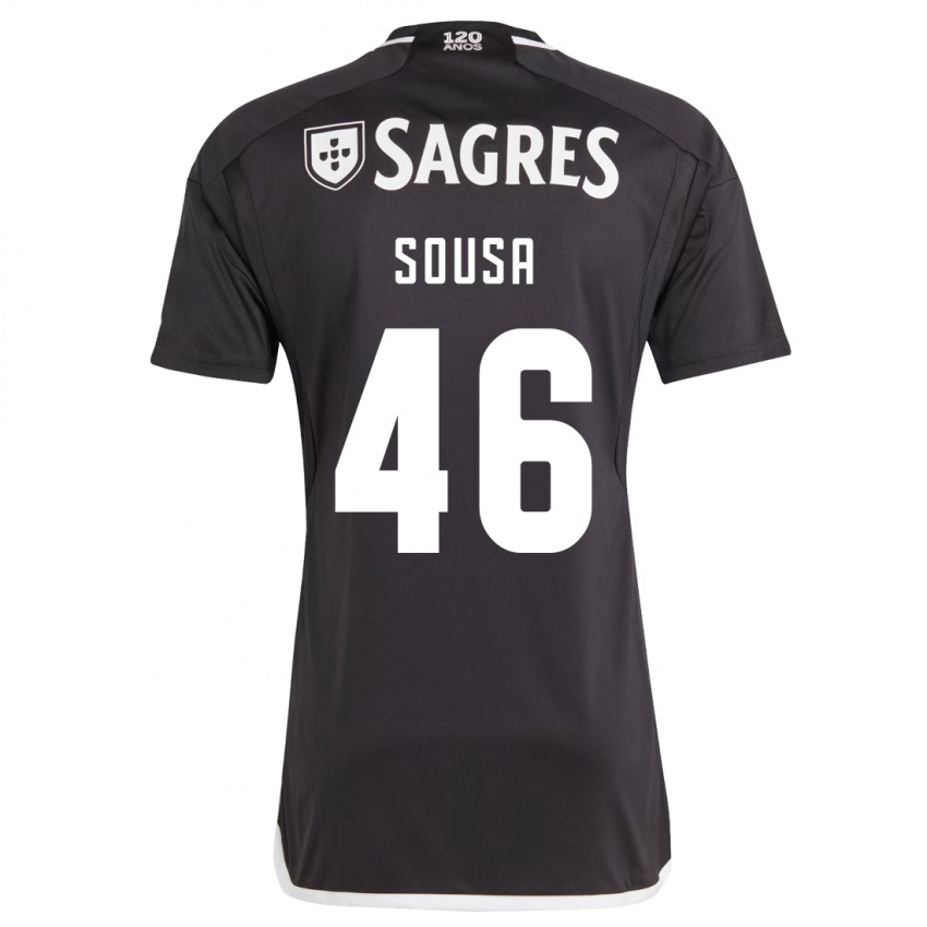 Dzieci Gerson Sousa #46 Czarny Wyjazdowa Koszulka 2023/24 Koszulki Klubowe