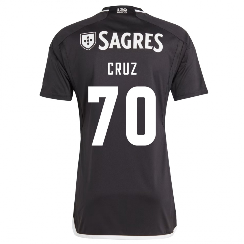 Dzieci Filipe Cruz #70 Czarny Wyjazdowa Koszulka 2023/24 Koszulki Klubowe