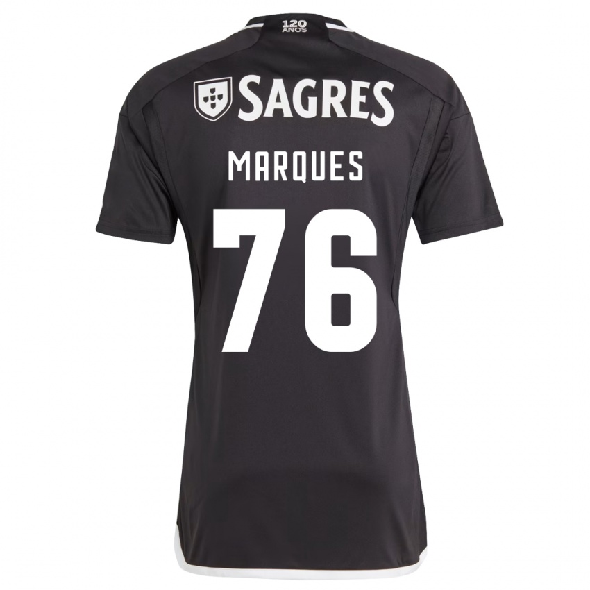 Dzieci Gustavo Marques #76 Czarny Wyjazdowa Koszulka 2023/24 Koszulki Klubowe