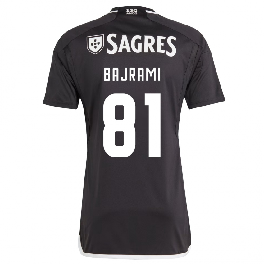 Dzieci Adrian Bajrami #81 Czarny Wyjazdowa Koszulka 2023/24 Koszulki Klubowe