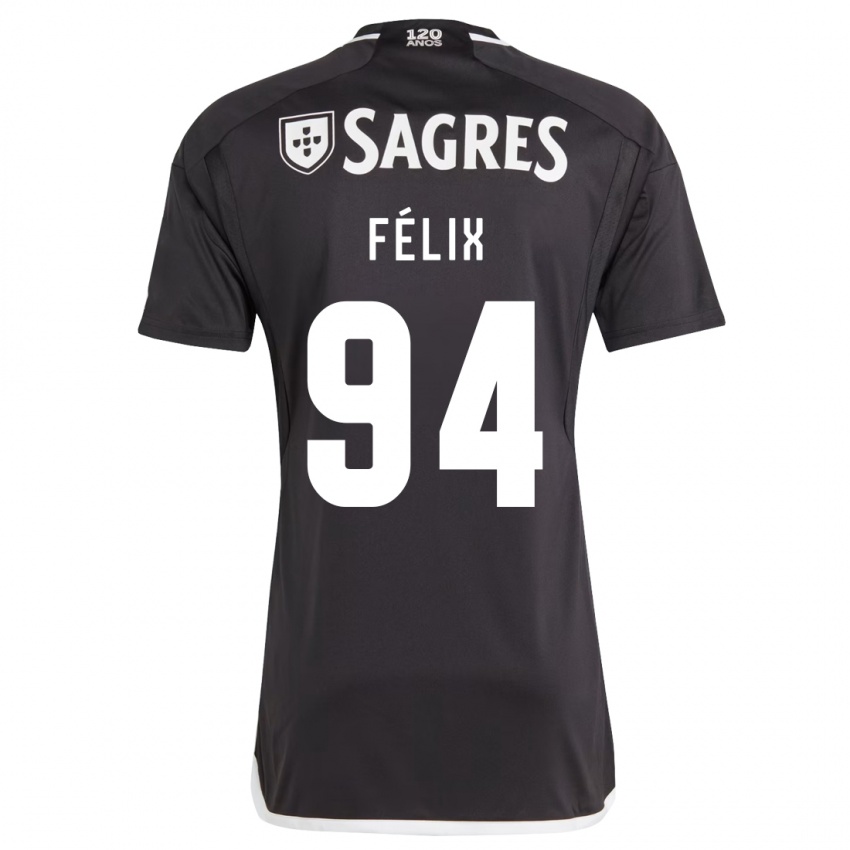 Dzieci Hugo Félix #94 Czarny Wyjazdowa Koszulka 2023/24 Koszulki Klubowe