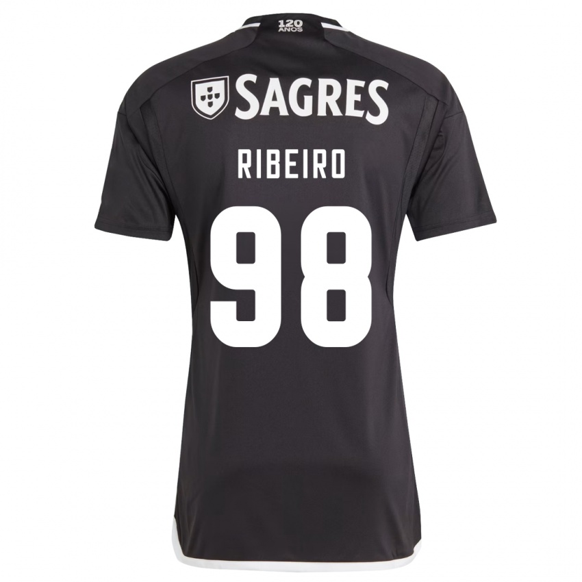 Dzieci Ricardo Ribeiro #98 Czarny Wyjazdowa Koszulka 2023/24 Koszulki Klubowe