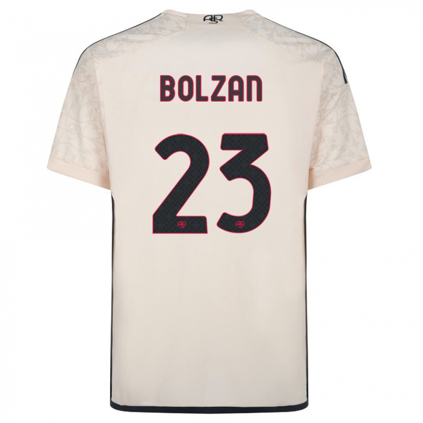 Dzieci Alessandro Bolzan #23 Białawy Wyjazdowa Koszulka 2023/24 Koszulki Klubowe