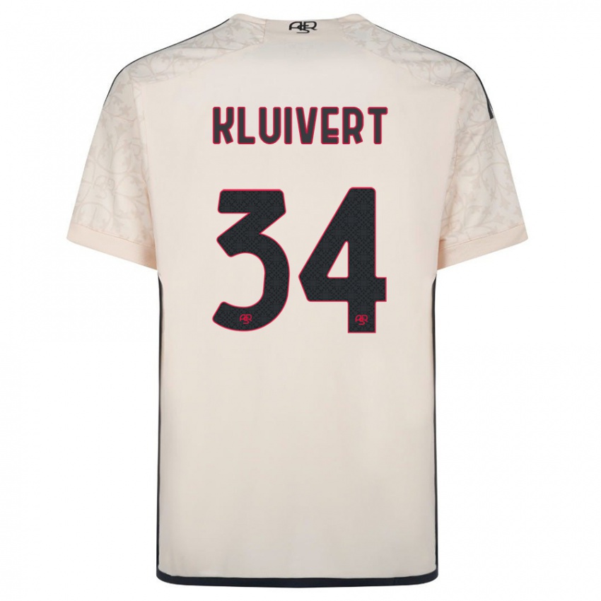 Dzieci Justin Kluivert #34 Białawy Wyjazdowa Koszulka 2023/24 Koszulki Klubowe