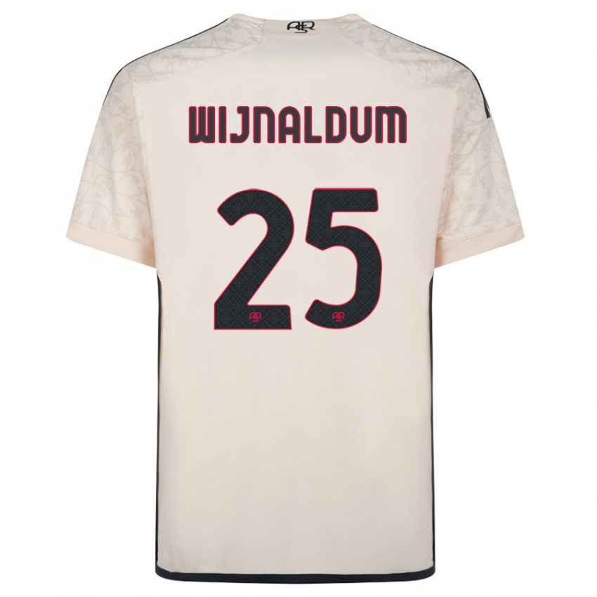 Dzieci Georginio Wijnaldum #25 Białawy Wyjazdowa Koszulka 2023/24 Koszulki Klubowe