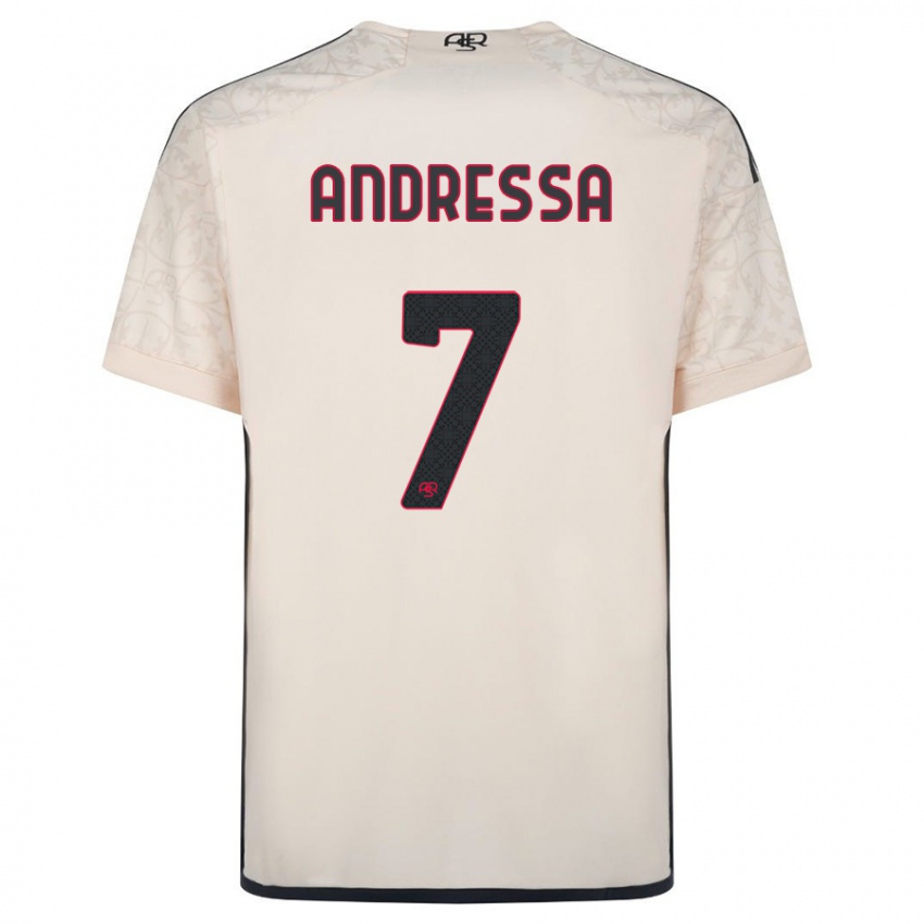 Dzieci Andressa #7 Białawy Wyjazdowa Koszulka 2023/24 Koszulki Klubowe