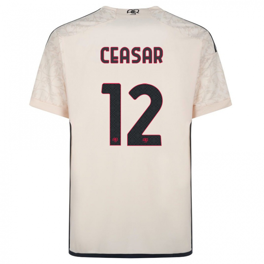 Dzieci Camelia Ceasar #12 Białawy Wyjazdowa Koszulka 2023/24 Koszulki Klubowe