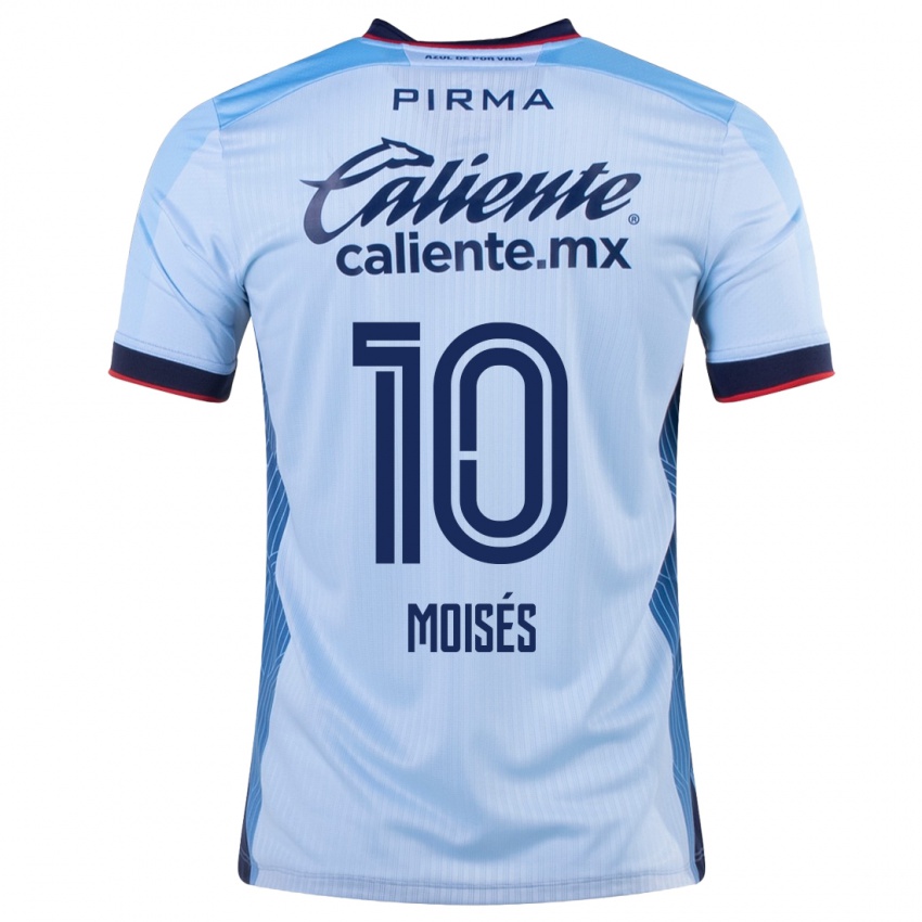 Dzieci Moisés Vieira #10 Niebieskie Niebo Wyjazdowa Koszulka 2023/24 Koszulki Klubowe