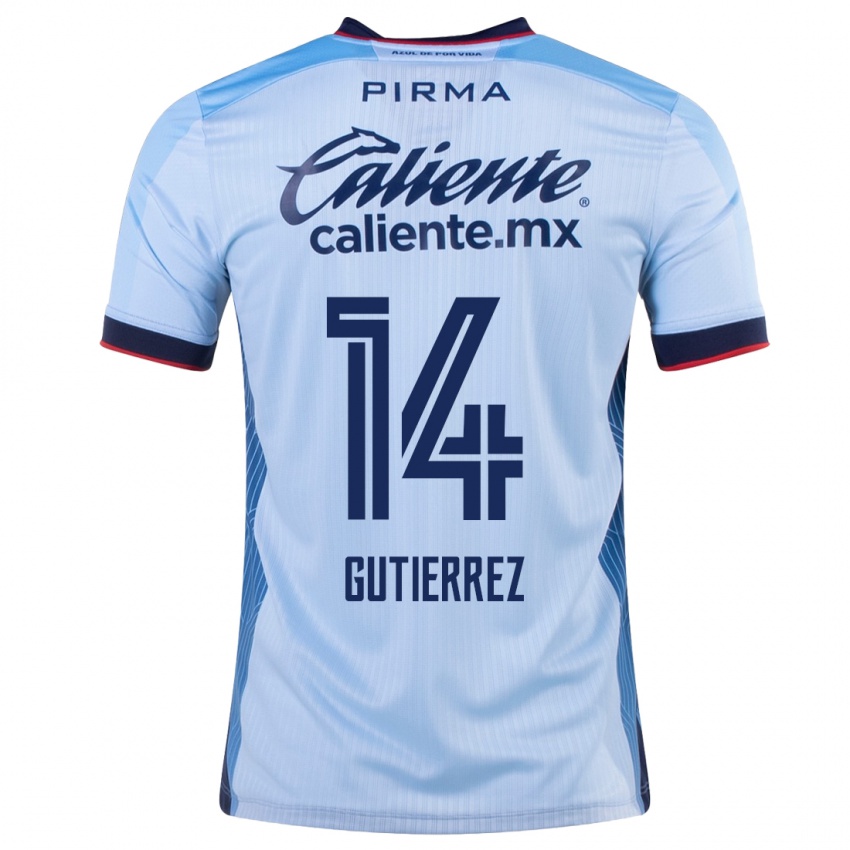 Dzieci Alexis Gutierrez #14 Niebieskie Niebo Wyjazdowa Koszulka 2023/24 Koszulki Klubowe