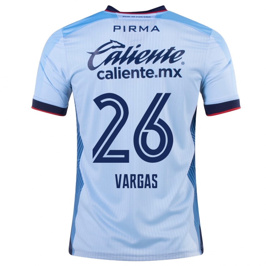 Dzieci Carlos Vargas #26 Niebieskie Niebo Wyjazdowa Koszulka 2023/24 Koszulki Klubowe