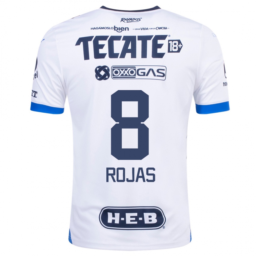 Dzieci Joao Rojas #8 Biały Wyjazdowa Koszulka 2023/24 Koszulki Klubowe