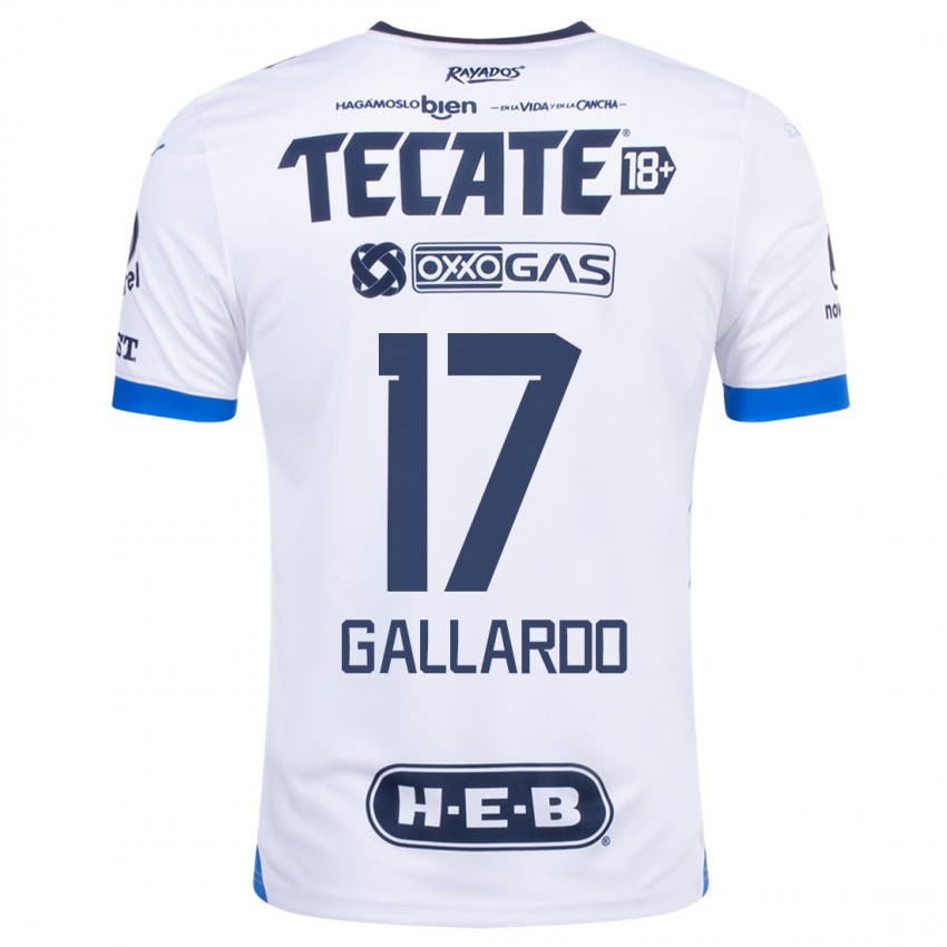 Dzieci Jesús Gallardo #17 Biały Wyjazdowa Koszulka 2023/24 Koszulki Klubowe