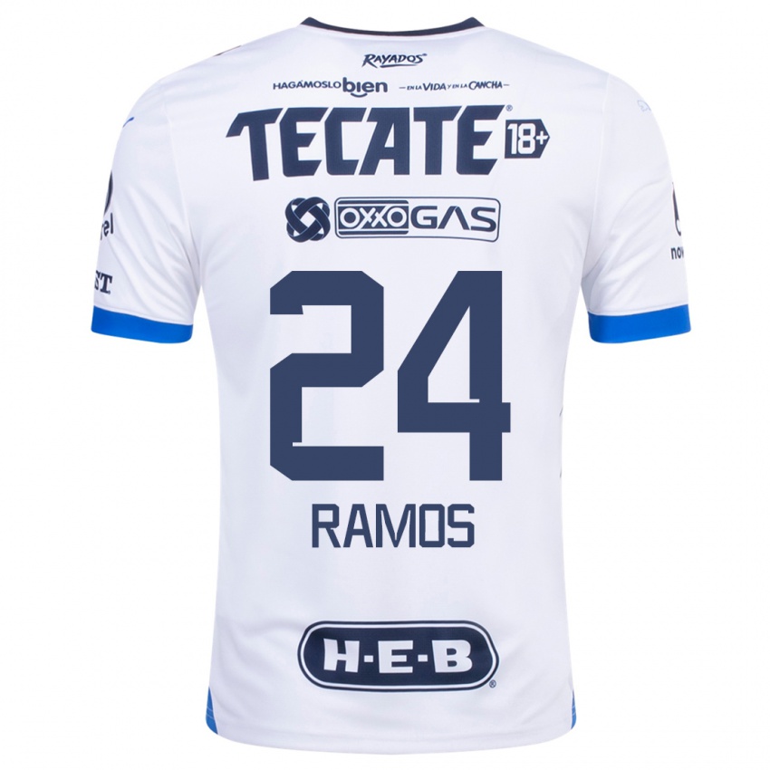 Dzieci César Ramos #24 Biały Wyjazdowa Koszulka 2023/24 Koszulki Klubowe