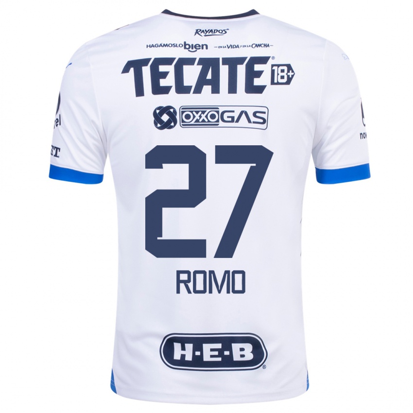 Dzieci Luis Romo #27 Biały Wyjazdowa Koszulka 2023/24 Koszulki Klubowe