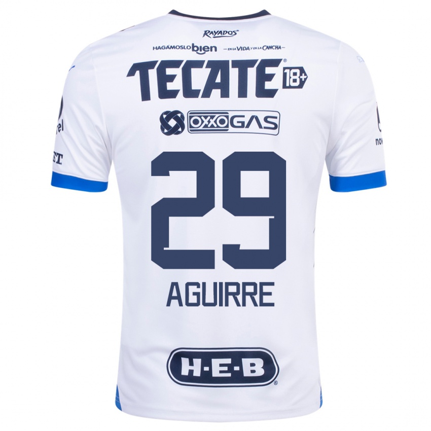 Dzieci Rodrigo Aguirre #29 Biały Wyjazdowa Koszulka 2023/24 Koszulki Klubowe